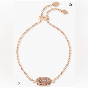 Kendra Scott elaina adjustable bracelet in rose gold